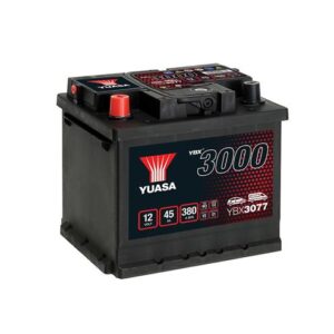 572 9100000005720 YBX3077 BATTERIA YUASA YBX3077 12V 45AH 380A DIM.207X175X190H